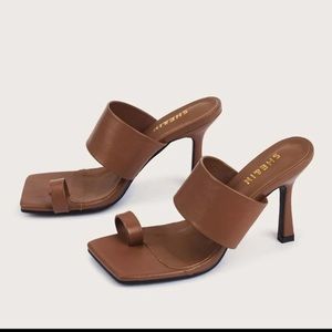 Brown Heeled Sandals